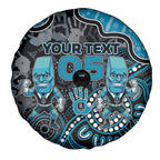 Custom Power Football Spare Tire Cover Aboriginal Dot Art Pattern
