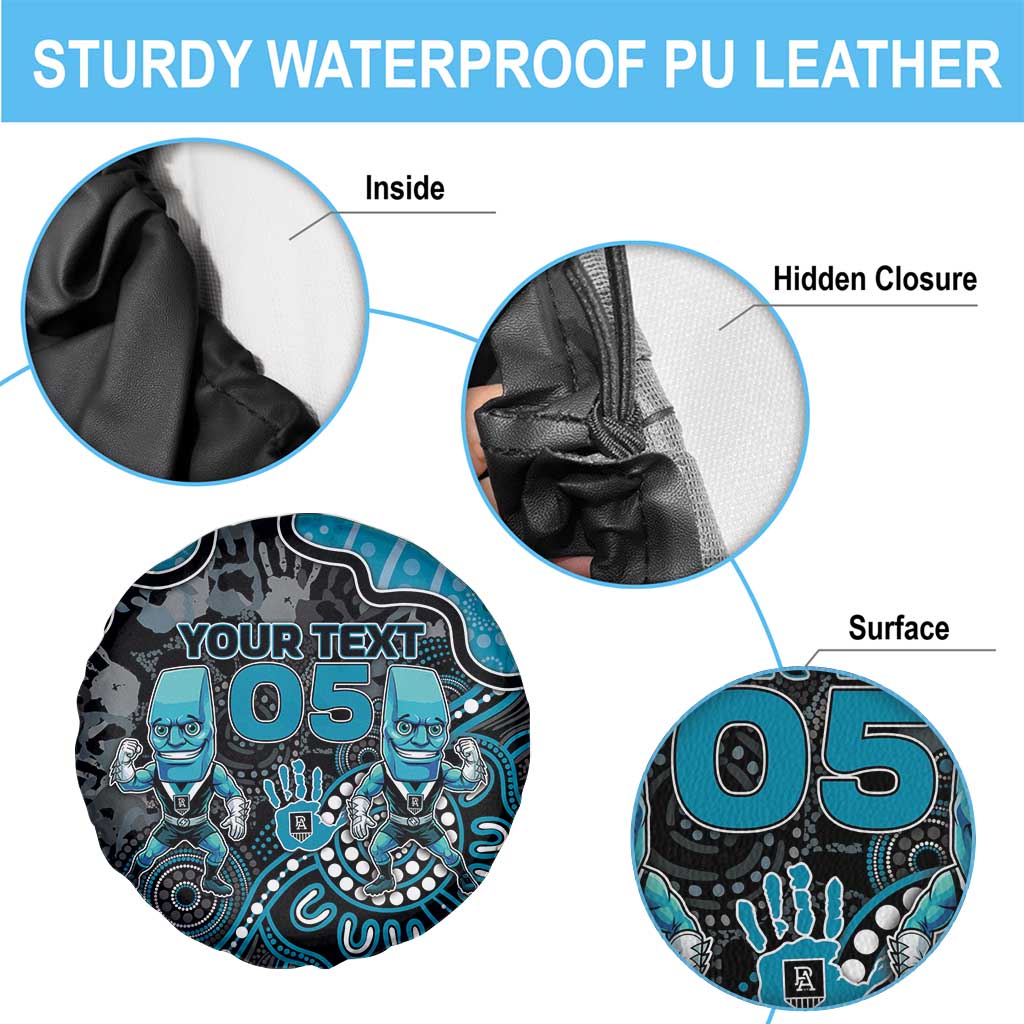 Custom Power Football Spare Tire Cover Aboriginal Dot Art Pattern