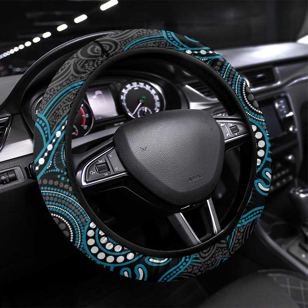 Power Football Steering Wheel Cover Aboriginal Dot Art Pattern