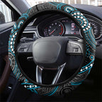 Power Football Steering Wheel Cover Aboriginal Dot Art Pattern