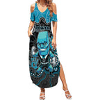 Custom Power Football Summer Maxi Dress Aboriginal Dot Art Pattern