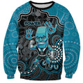 Custom Power Football Sweatshirt Aboriginal Dot Art Pattern