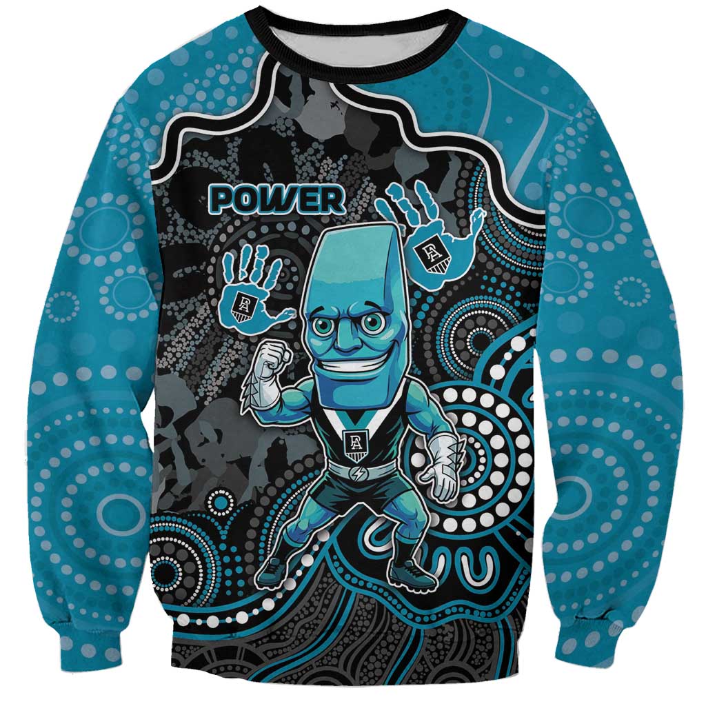 Custom Power Football Sweatshirt Aboriginal Dot Art Pattern