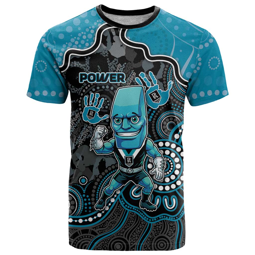 Custom Power Football T Shirt Aboriginal Dot Art Pattern