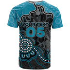 Custom Power Football T Shirt Aboriginal Dot Art Pattern