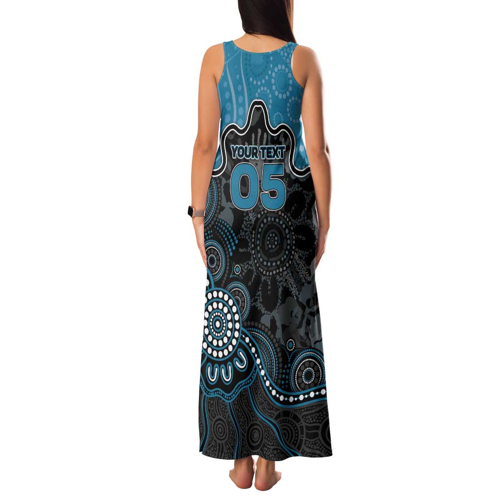 Custom Power Football Tank Maxi Dress Aboriginal Dot Art Pattern