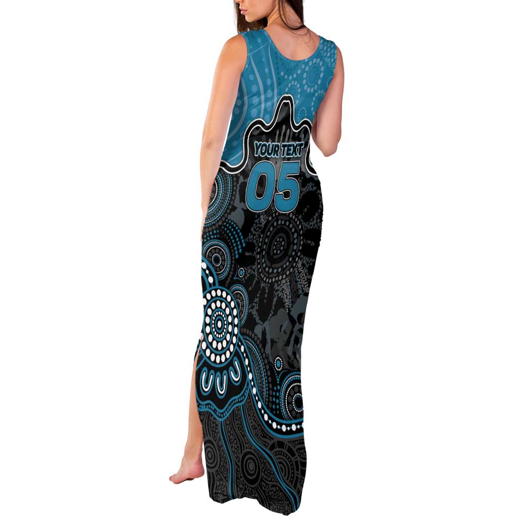 Custom Power Football Tank Maxi Dress Aboriginal Dot Art Pattern