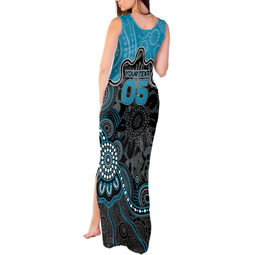 Custom Power Football Tank Maxi Dress Aboriginal Dot Art Pattern