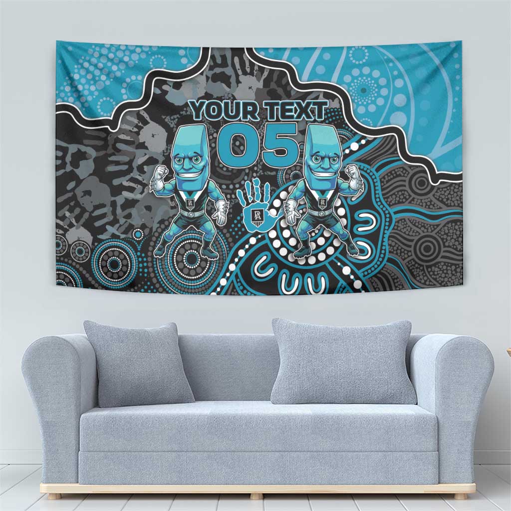 Custom Power Football Tapestry Aboriginal Dot Art Pattern