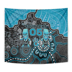 Custom Power Football Tapestry Aboriginal Dot Art Pattern