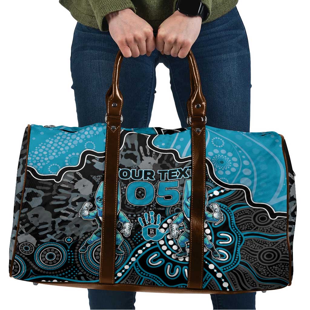 Custom Power Football Travel Bag Aboriginal Dot Art Pattern