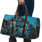 Custom Power Football Travel Bag Aboriginal Dot Art Pattern