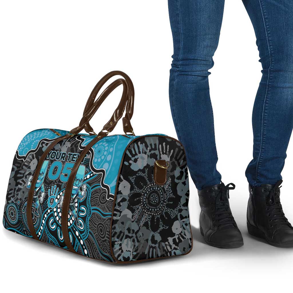 Custom Power Football Travel Bag Aboriginal Dot Art Pattern