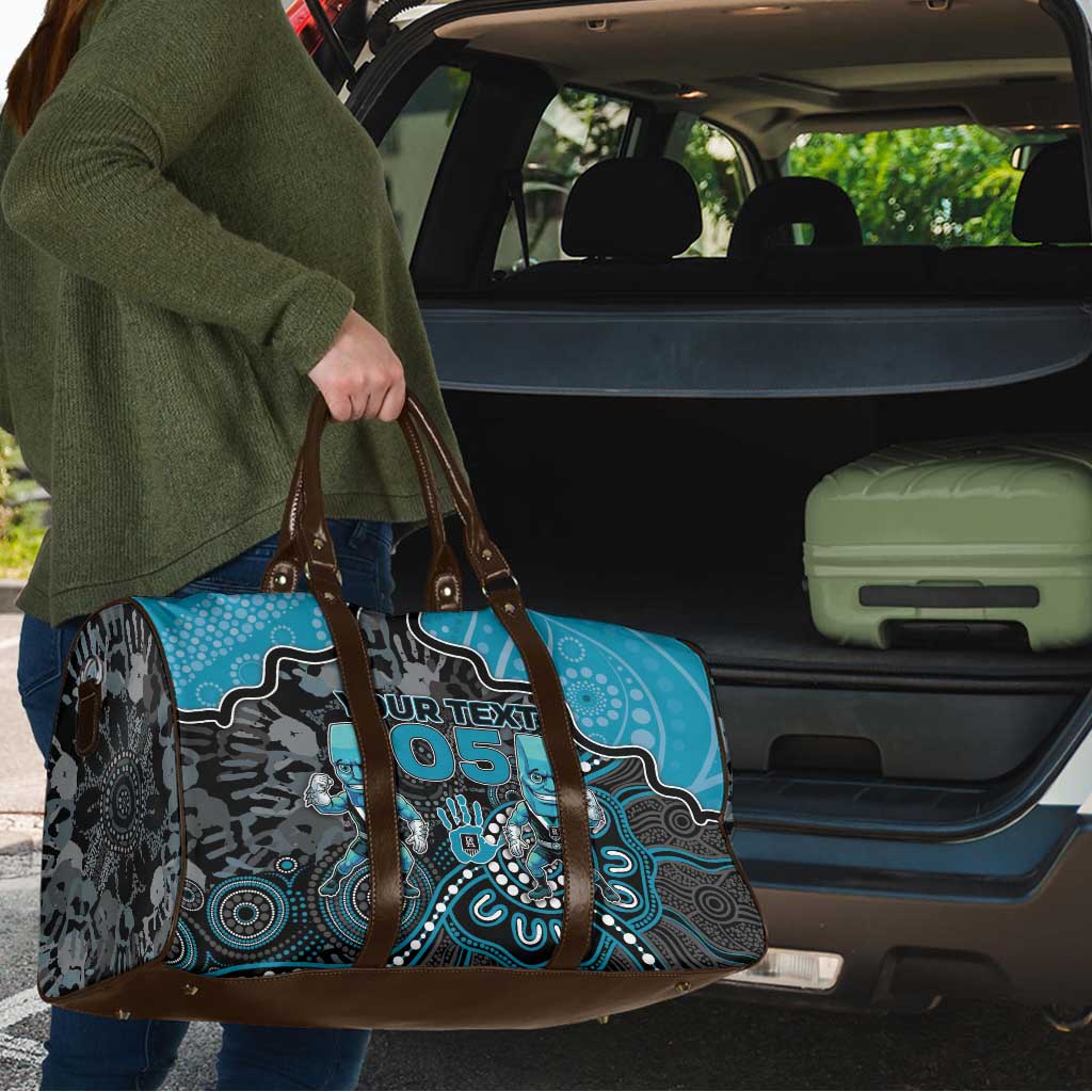 Custom Power Football Travel Bag Aboriginal Dot Art Pattern