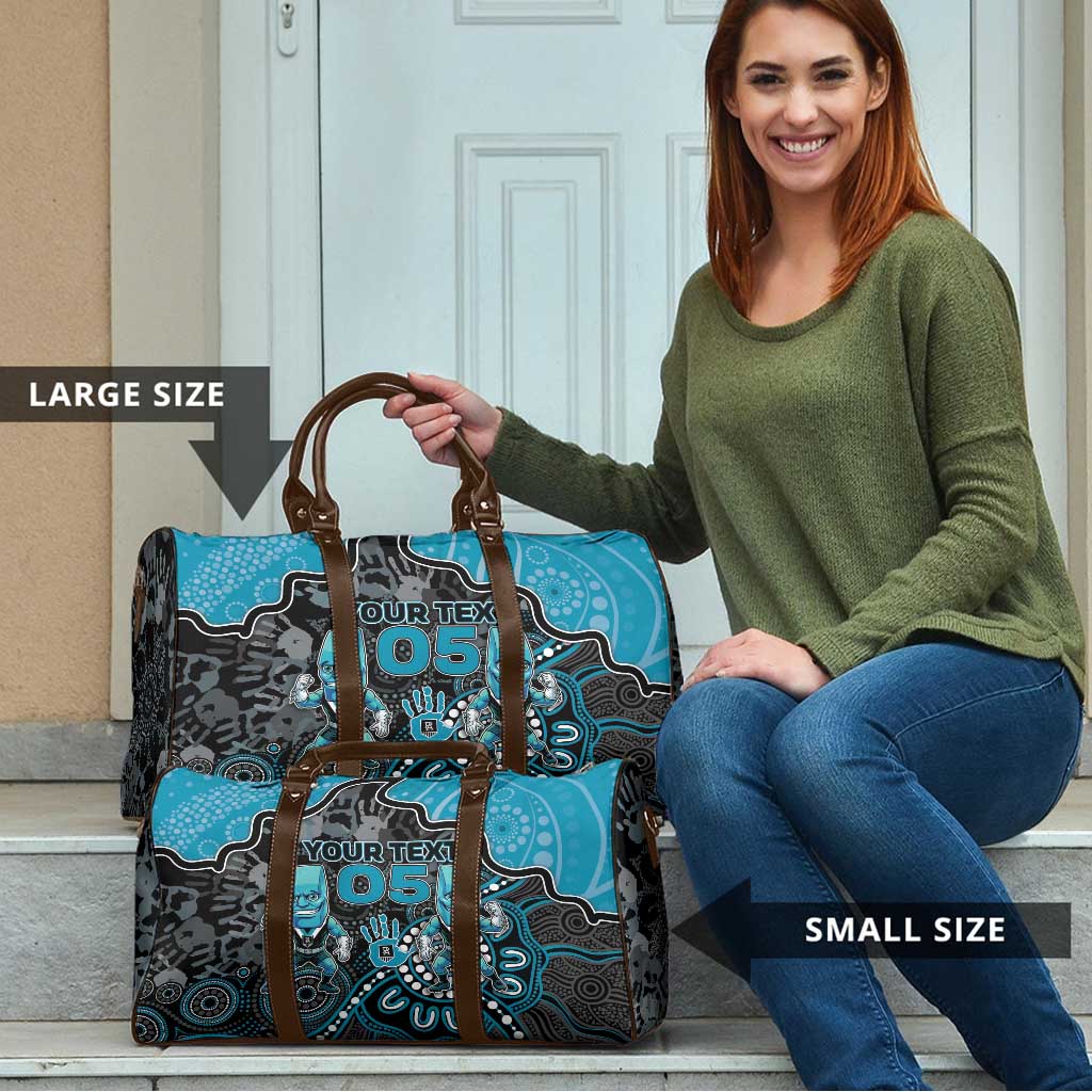Custom Power Football Travel Bag Aboriginal Dot Art Pattern