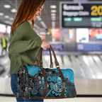 Custom Power Football Travel Bag Aboriginal Dot Art Pattern