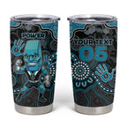Custom Power Football Tumbler Cup Aboriginal Dot Art Pattern