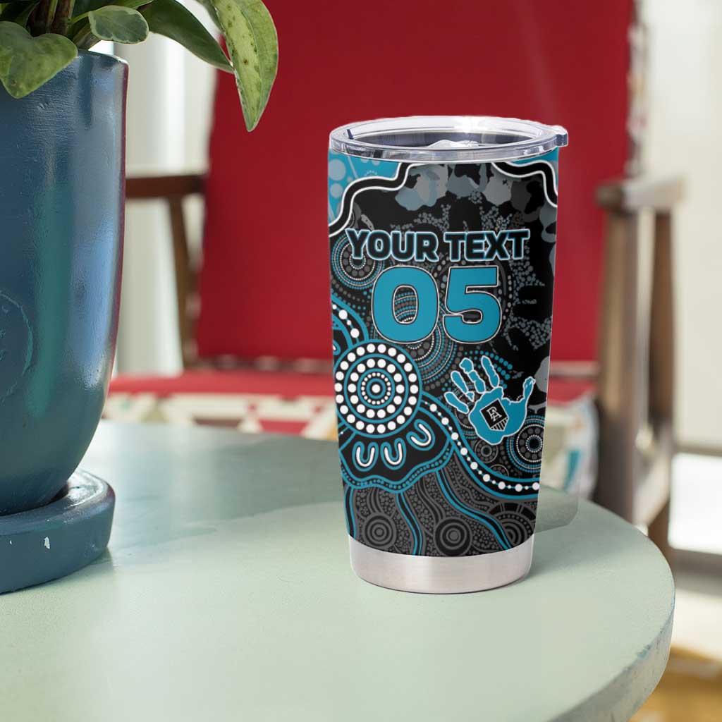 Custom Power Football Tumbler Cup Aboriginal Dot Art Pattern