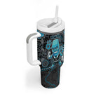 Custom Power Football Tumbler With Handle Aboriginal Dot Art Pattern