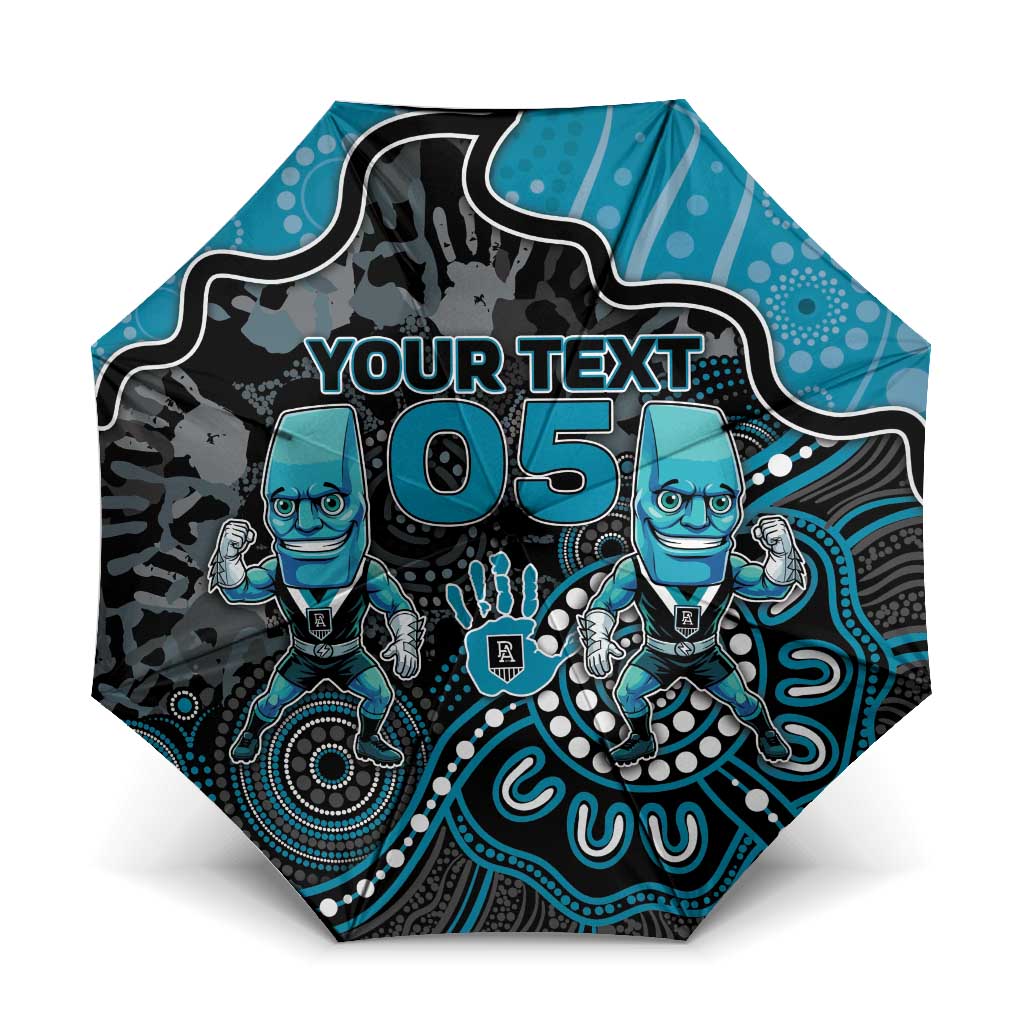 Custom Power Football Umbrella Aboriginal Dot Art Pattern