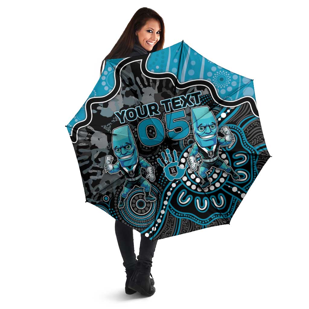 Custom Power Football Umbrella Aboriginal Dot Art Pattern