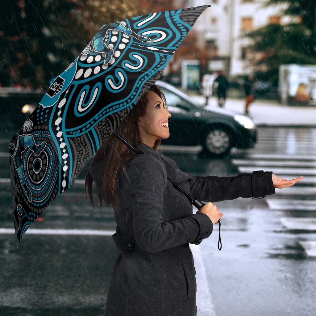 Custom Power Football Umbrella Aboriginal Dot Art Pattern