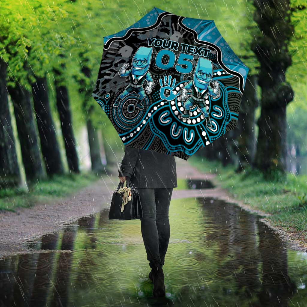 Custom Power Football Umbrella Aboriginal Dot Art Pattern