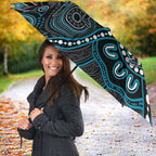 Custom Power Football Umbrella Aboriginal Dot Art Pattern
