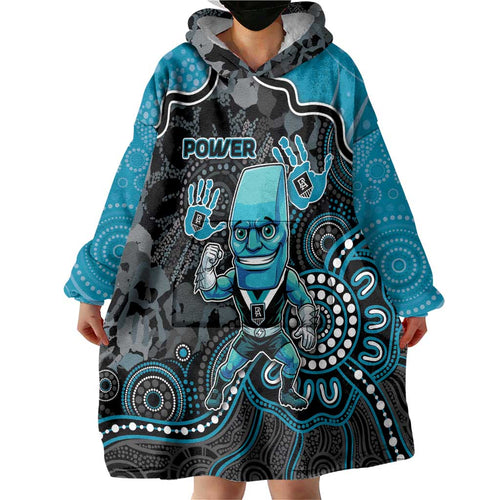 Custom Power Football Wearable Blanket Hoodie Aboriginal Dot Art Pattern