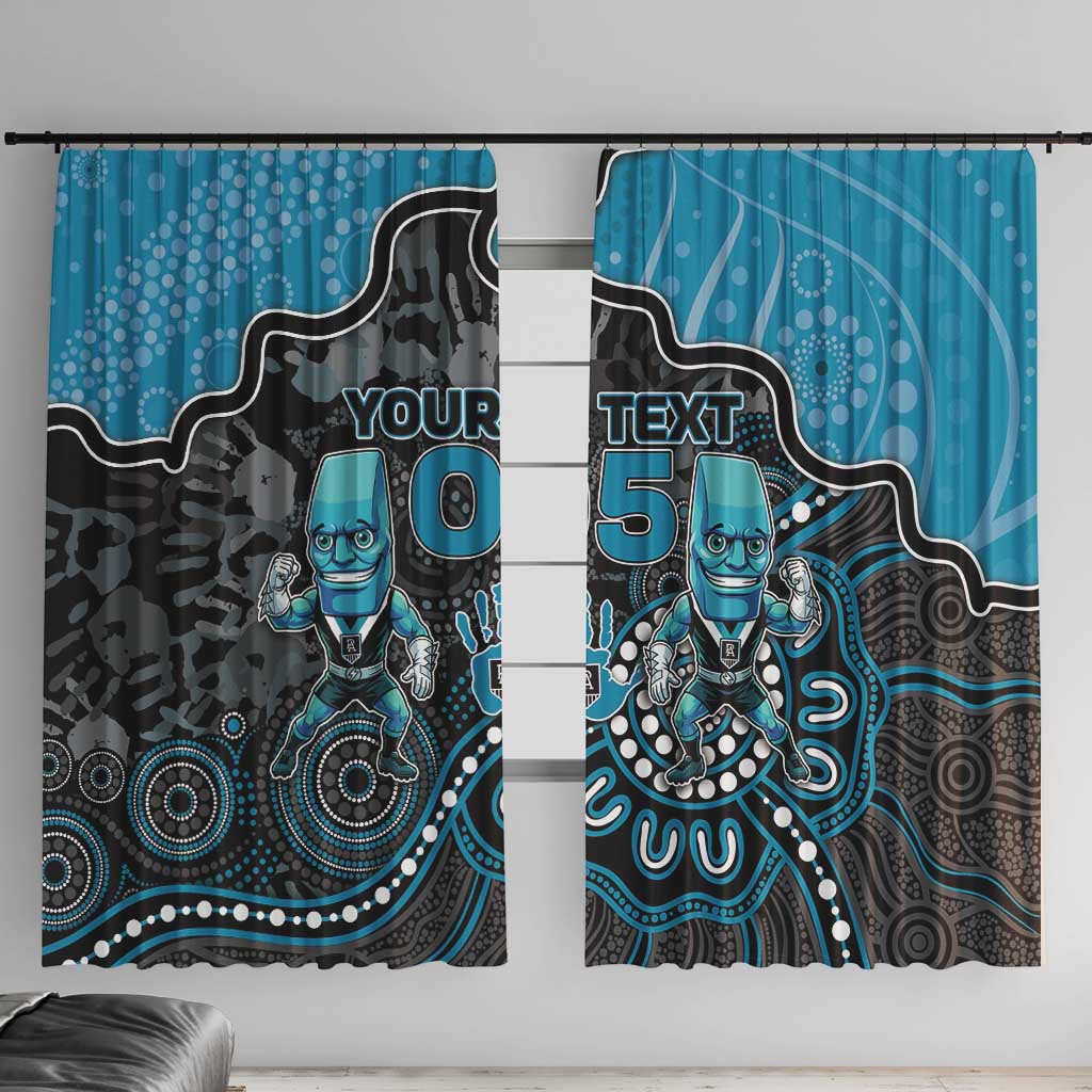 Custom Power Football Window Curtain Aboriginal Dot Art Pattern