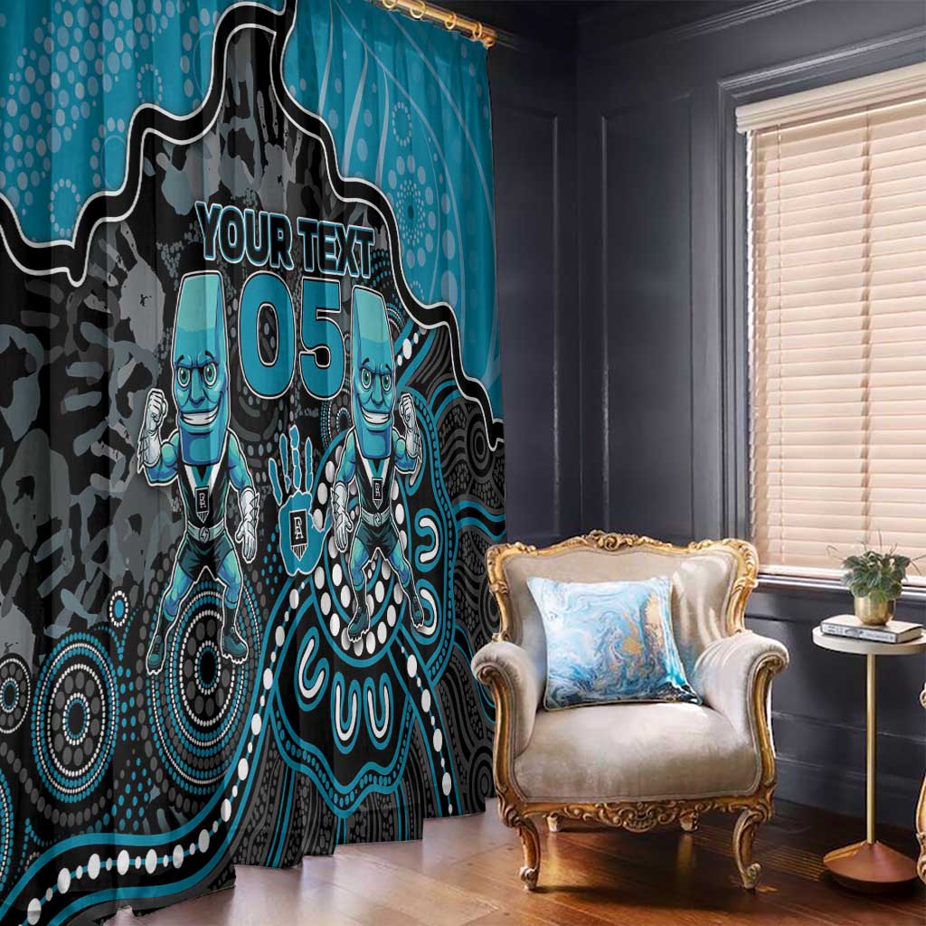 Custom Power Football Window Curtain Aboriginal Dot Art Pattern