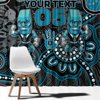 Custom Power Football Window Curtain Aboriginal Dot Art Pattern