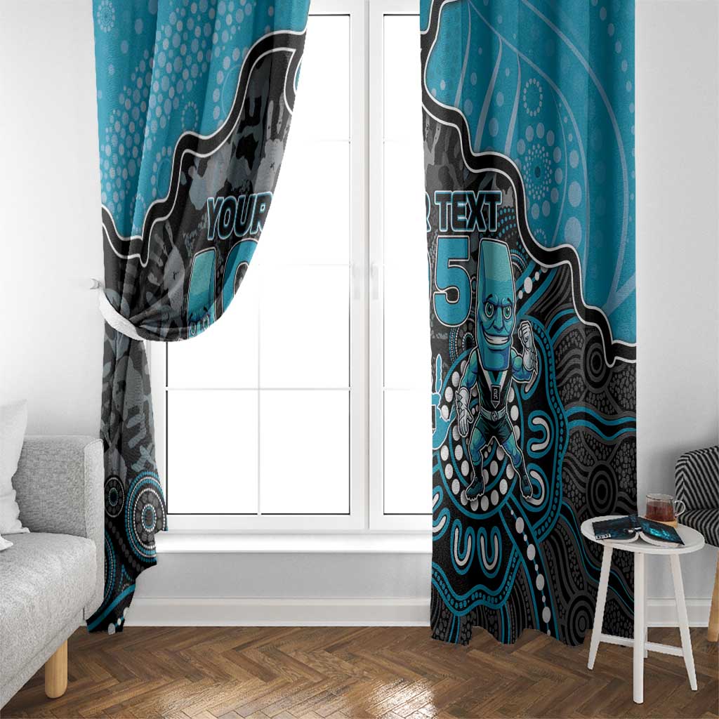 Custom Power Football Window Curtain Aboriginal Dot Art Pattern