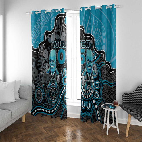 Custom Power Football Window Curtain Aboriginal Dot Art Pattern