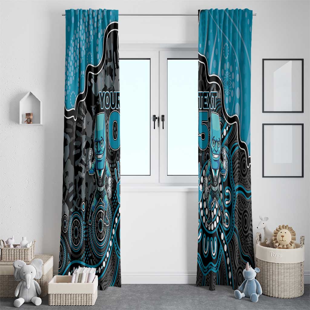 Custom Power Football Window Curtain Aboriginal Dot Art Pattern