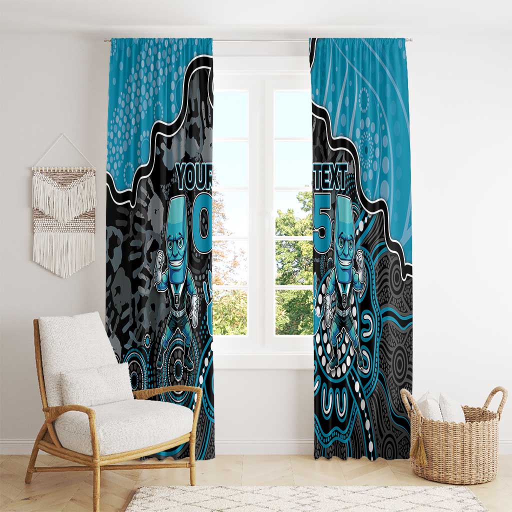 Custom Power Football Window Curtain Aboriginal Dot Art Pattern