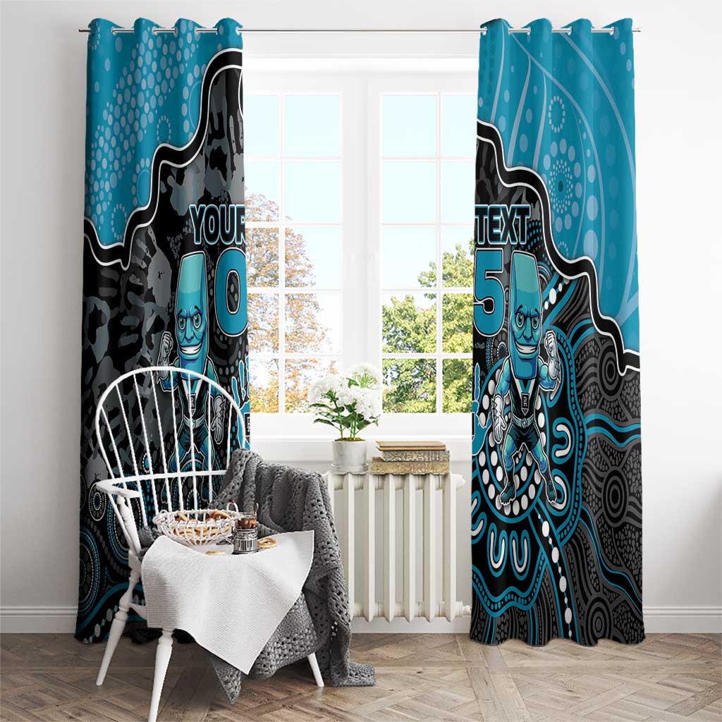 Custom Power Football Window Curtain Aboriginal Dot Art Pattern