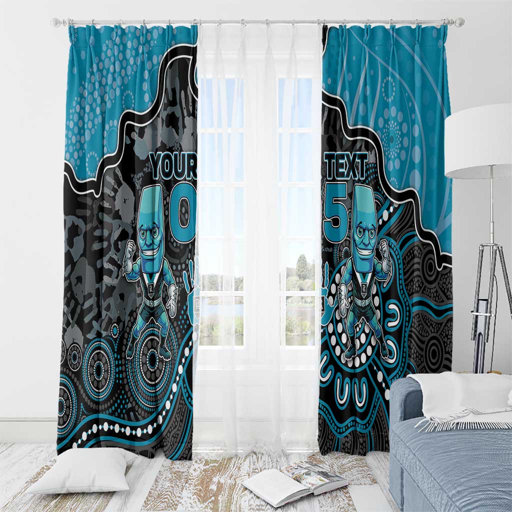 Custom Power Football Window Curtain Aboriginal Dot Art Pattern