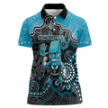 Custom Power Football Women Polo Shirt Aboriginal Dot Art Pattern