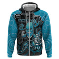 Custom Power Football Zip Hoodie Aboriginal Dot Art Pattern