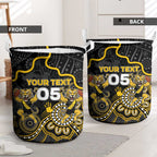Custom Richmond Football Laundry Basket Aboriginal Dot Art Pattern
