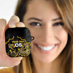 Custom Richmond Football AirPods Case Aboriginal Dot Art Pattern