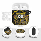 Custom Richmond Football AirPods Case Aboriginal Dot Art Pattern