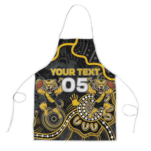 Custom Richmond Football Apron Aboriginal Dot Art Pattern