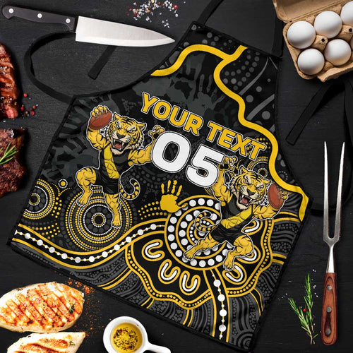 Custom Richmond Football Apron Aboriginal Dot Art Pattern