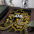Custom Richmond Football Area Rug Aboriginal Dot Art Pattern