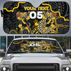 Custom Richmond Football Auto Sun Shade Aboriginal Dot Art Pattern