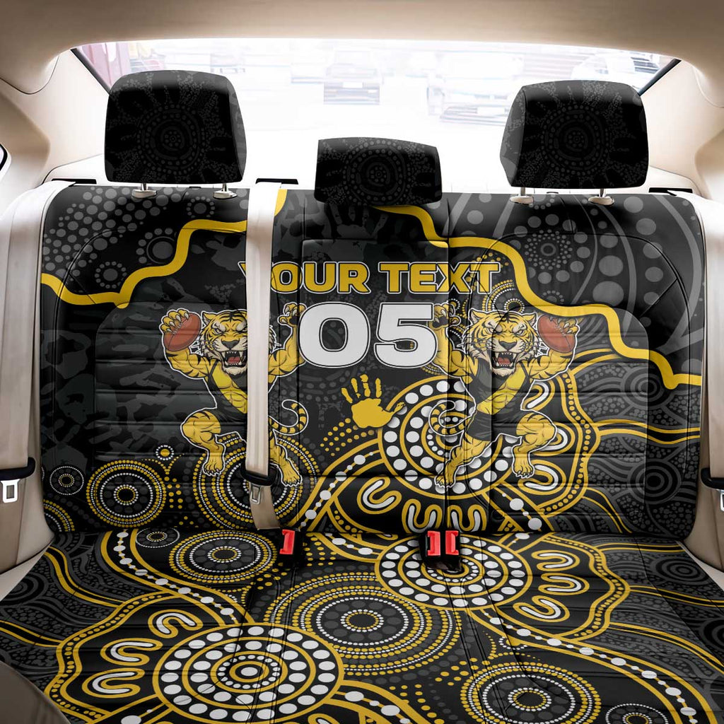 Custom Richmond Football Back Car Seat Cover Aboriginal Dot Art Pattern