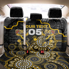 Custom Richmond Football Back Car Seat Cover Aboriginal Dot Art Pattern