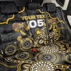 Custom Richmond Football Back Car Seat Cover Aboriginal Dot Art Pattern